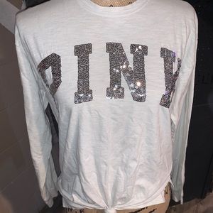 Pink long sleeve bling shirt